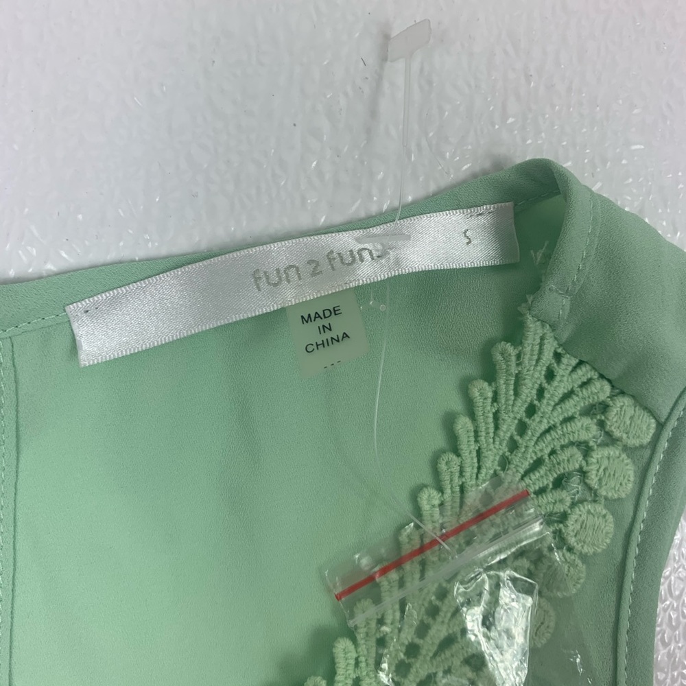 Stitchfix Fun 2 Fun Mint Split Back Tank Nwot - image 2